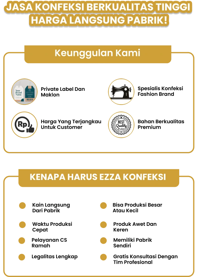 keunggulan ezza konfeksi dan kelebihan ezza konfeksi
